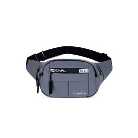 Men's Chest Bag Large Capacity Waist Bag Messenger Bag (Color: Grey)